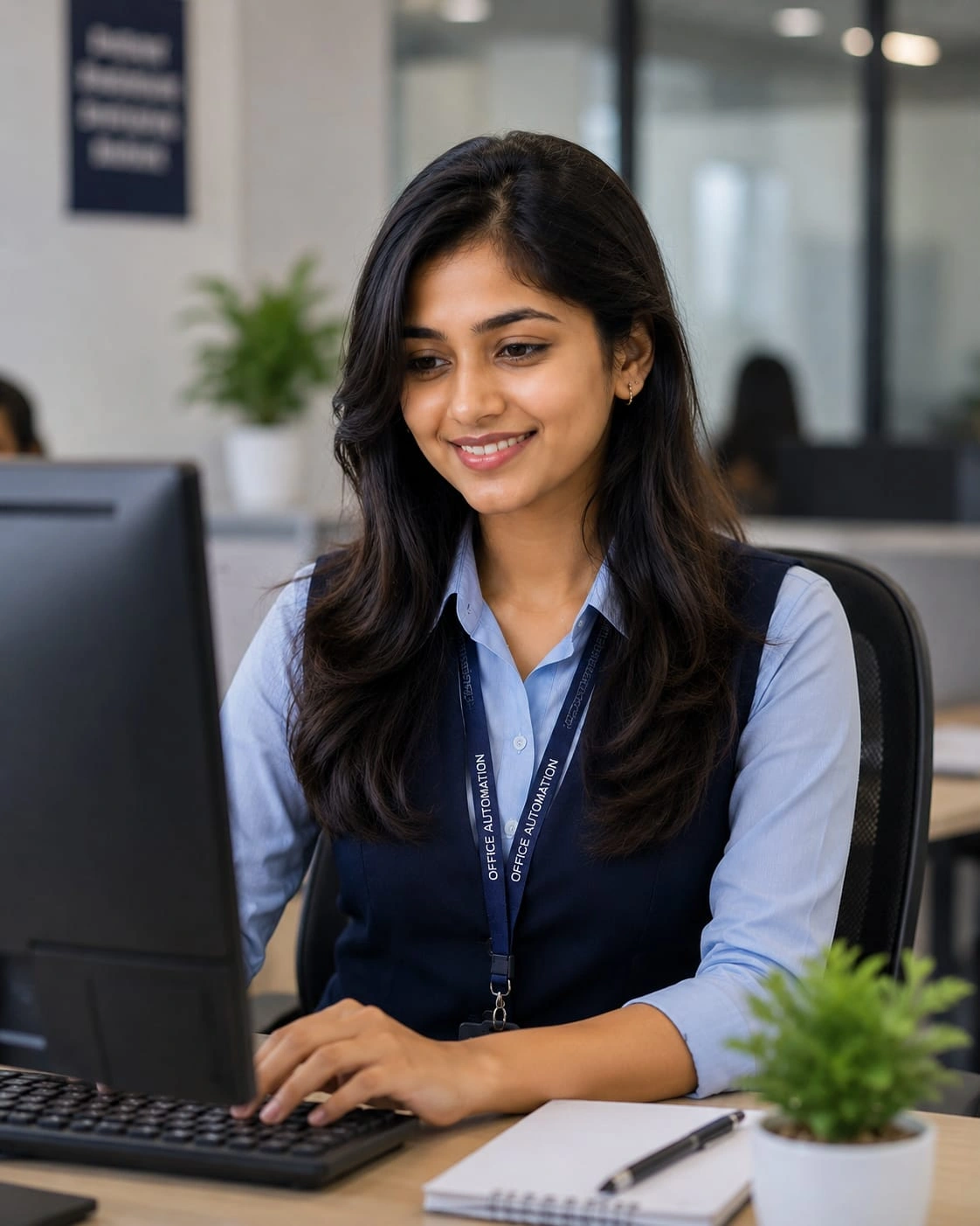 office automation practical training in chemmad at health bridge academy